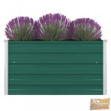 VID zöld horganyzott acél kerti magaságyás 100 x 100 x 45 cm