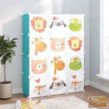 VID zöld polipropilén tárolókocka gyerekeknek 12 kockával