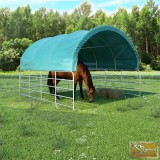 VID zöld pvc állattartó sátor 3,7 x 3,7 m