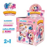 Vidas Unicorn lollipop gyűrűvel 60x12g