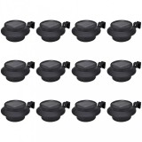 vidaXL 12 darab fekete kültéri napelemes led kerítéslámpa