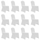 vidaXL 12 db fehér sztreccs székszoknya