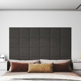 vidaXL 12 db sötétszürke szövet fali panel 30 x 30 cm 1,08 m²