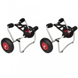 vidaXL 2 darab alumínium kajakszállító kocsi