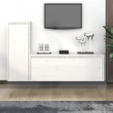 vidaXL 2 darab fehér tömör fenyőfa TV-szekrény