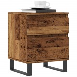 vidaXL 2 db antik fa színű szerelt fa éjjeliszekrény 40 x 35 x 50 cm