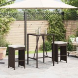 vidaXL 2 db barna polyrattan kerti bárszék párnával