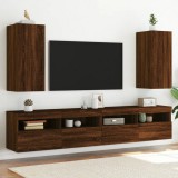 vidaXL 2 db barna tölgyszínű fali TV-szekrény LED-del 30,5x35x70 cm