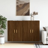 vidaXL 2 db barna tölgyszínű szerelt fa fali szekrény
