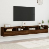 vidaXL 2 db barna tölgyszínű szerelt fa fali TV-szekrény 100x30x30 cm