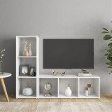 vidaXL 2 db fehér szerelt fa TV-szekrény 107 x 35 x 37 cm