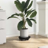 vidaXL 2 db fekete kerekes virágtartó átmérő 30 cm 170 kg