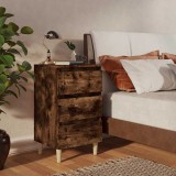 vidaXL 2 db füstös tölgy színű éjjeliszekrény falábakkal 40x35x69 cm