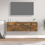 vidaXL 2 db füstös tölgy színű szerelt fa faliszekrény 60x36,5x35 cm