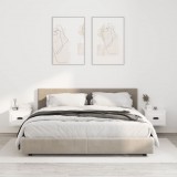 vidaXL 2 db magasfényű fehér fali éjjeliszekrény 41,5 x 36 x 28 cm
