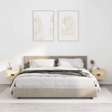 vidaXL 2 db sonoma tölgy falra szerelhető éjjeliszekrény 41,5x36x28 cm