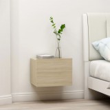 vidaXL 2 db sonoma tölgy színű szerelt fa éjjeliszekrény 40x30x30 cm