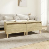 vidaXL 2 db sonoma-tölgyszínű szerelt fa kisasztal 50x46x35 cm