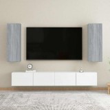 vidaXL 2 db szürke sonoma színű szerelt fa TV-szekrény 30,5x30x90 cm
