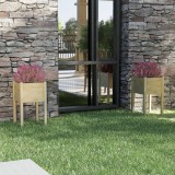 vidaXL 2 db tömör fenyőfa kerti virágtartó 40 x 40 x 70 cm