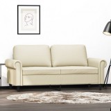 vidaXL 2 személyes krémszínű műbőr kanapé 140 cm