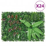 vidaXL 24 db zöld műnövénykerítés 40 x 60 cm