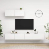 vidaXL 3 db fehér szerelt fa TV-szekrény