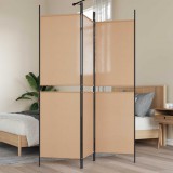 vidaXL 3-panelos válaszfal Bézs 150 x 180 cm Szövet