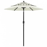 vidaXL 3 szintes homokszínű napernyő alumíniumrúddal 2 m