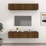 vidaXL 4 db barna tölgy színű szerelt fa TV-szekrény 80 x 30 x 30 cm