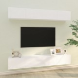 vidaXL 4 db fehér fali TV-szekrény 100 x 30 x 30 cm