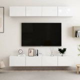 vidaXL 4 db magasfényű fehér forgácslap tv-szekrény 100 x 30 x 30 cm