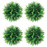 vidaXL 4 db zöld mesterséges boxwood gömbök LED fényekkel 15 cm