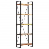 vidaXL 5 szintes tömör újrahasznosított fa könyvespolc 60x30x180 cm