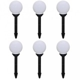 vidaXL 6 db kültéri gyalogjáró led-lámpa cölöppel 20 cm