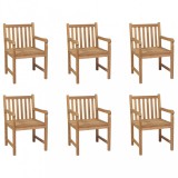 vidaXL 6 db tömör tíkfa kültéri szék