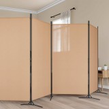 vidaXL 6-paneles szobaelválasztó Bézs 520 x 180 cm Szövet