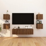 vidaXL 8 db barna tölgyszínű fali TV-szekrény 30,5 x 30 x 30 cm