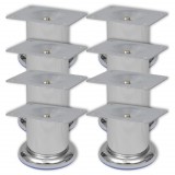 vidaXL 8 db kerek króm kanapéláb 60 mm