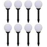 vidaXL 8 db kültéri gyalogjáró led-lámpa cölöppel 15 cm