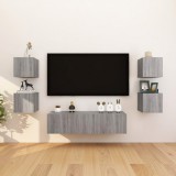 vidaXL 8 db szürke sonoma színű fali TV-szekrény 30,5 x 30 x 30 cm