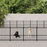 vidaXL Acél kültéri kutyakennel 67,74 m²