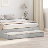 vidaXL Ágyfiókok Beton Szürke 160 x 36,5 x 16,5 cm Szerelt Fa