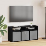 vidaXL Alacsony szekrény fiókkal Fekete tölgy 102 x 32 x 48,5 cm
