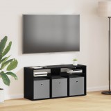 vidaXL Alacsony szekrény fiókkal Fekete tölgy 87 x 27,5 x 43 cm