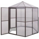 vidaXL Alumínium melegház 240 x 211 x 232 cm