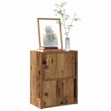 vidaXL Antik fa színű szerelt fa könyvespolc 40x24x52 cm