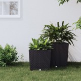 vidaXL Antracit polipropilén rattan ültetvény kivehető belsővel