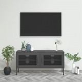 vidaXL Antracitszürke acél TV-szekrény 105 x 35 x 50 cm