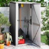 vidaXL Antracitszürke horganyzott acél kerti fészer 118,5x97x209,5 cm